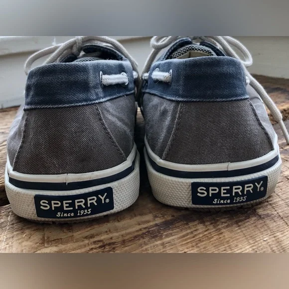 Men’s Sperry Top Sider Boat Shoes Two-Tone Gray Blue 9M - Picture 3 of 7